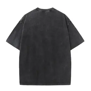 EK-017 di buona qualità 230gsm 100% cotone acido lavare magliette per bambini grandi dimensioni vintage t-shirt per bambini
