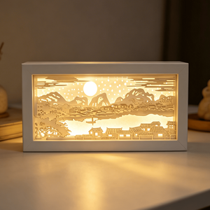 Nouvelle conception, lampe de sculpture sur papier 3D de haute qualité, boîte à lumière LED de nuit sans télécommande pour la décoration de la maison - Product Image 4