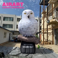 Modèle géant gonflable personnalisé d'hibou des neiges, hibou gonflable géant pour événements, ballon gonflable géant en forme d'hibou de dessin animé
