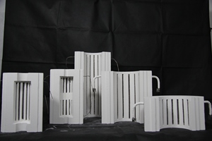 Lò Lót Hình Trụ Cách Nhiệt Nhôm Gốm Sợi Nóng Buồng Với Sưởi Ấm Cuộn Dây - Product Image 3