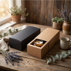 <b>Small</b>-batch Wholesale Custom Ready Stock Recyclable Kraft Paper Drawer Rigid <b>Boxes</b> PVC Transparent <b>Boxes</b> for <b>Small</b> Business - Product Image 3