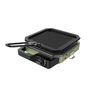 <span class=keywords><strong>Petit</strong></span> réchaud d'intérieur-extérieur de pli de matériel d'acier inoxydable avec deux brûleurs à gaz pour le camping - Product Image 2