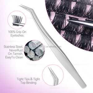 डैनाइके गर्म पिघले लश समूहों d कर्ल मिश्रण 8-16 मिमी छोटी ट्रे विस्पाई डिय पलकों को हाथ से बनाया गया fox mink व्यक्तिगत फ्फी पलक - Product Image 6