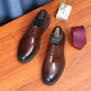 Zapatos Oxford Formales de Negocios para Hombre, Nuevos, de Cuero Genuino Británico, Talla Grande, Cerrados, Sin Cordones, Transpirables, para Otoño y Bodas - Product Image 2