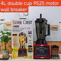 Blender Komersial 8 in 1 4L Baja Anti Karat Motor Tembaga Daya Tinggi Pengolah Makanan Penggiling Daging Pembuat Jus dengan 3 Kecepatan