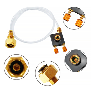 Adaptador de llenado de cilindros de gas para estufas de camping, quemadores de senderismo y exteriores, conector de inflado para estufas de gas planas largas - Product Image 5