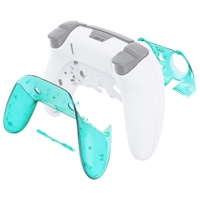 Coque décorative transparente EXtremeRate pour la partie supérieure et inférieure, coque avant et arrière, clips, plaques personnalisées pour la manette PS5 Edge
