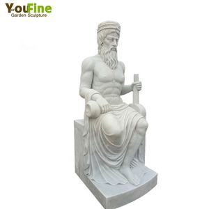 Statue da Giardino di Figure Maschili Nude Antiche in Marmo Scolpite a Mano a Grandezza Naturale - Product Image 4