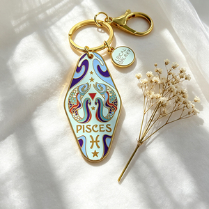 Vintage Style Embossed Metal Keychains Soft Enamel <b>Key</b> Rings Personalized Souvenir Charms for Birthday Party Favors - Product Image 1