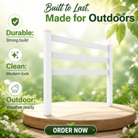 Clôture en vinyle écologique personnalisable Fentech 4,5 pi x 8 pi, durable, résistante aux intempéries, pour ferme, extérieur, enclos pour chevaux, matériel de clôture