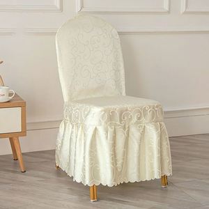 Housse de chaise jacquard personnalisée, rouge pour fête, housses de chaise élastiques pour événements - Product Image 6