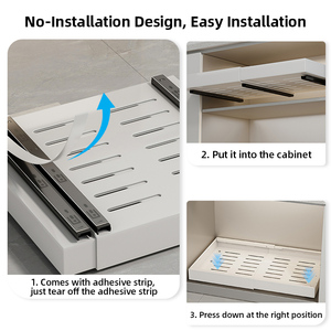 Stackable Tủ kéo ra tổ chức 3 Slide trượt nhà bếp ngăn kéo mở rộng lưu trữ giá - Product Image 5