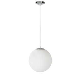 Chrome Metal Spherical Pendant <b>Light</b> Led Round Single Head For Home <b>Dining</b> Room Study 15 20 25 30 35 40 50 Cm - Product Image 5