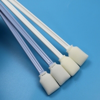 Éponge de nettoyage multifonctionnelle en mousse, sans peluches, rectangulaire, en plastique, avec manche extra long de 23 cm, pour salle blanche, voiture et imprimante