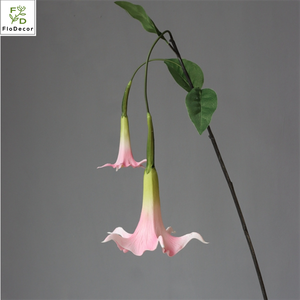 Arreglo Floral de Flores de Datura <span class=keywords><strong>Stramonium</strong></span> de PU de Alta Calidad, Trompeta Colgante, Decoración Popular para Bodas, Navidad y Graduaciones - Product Image 6