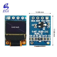 Pantalla de cristal líquido de 0,42 pulgadas SSD1315, módulo de pantalla pequeño, resolución de 72x40, pantalla monocromática de 4 pines, interfaz IIC, 9,2x5,18 mm
