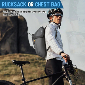 Sac à dos convertible multifonctionnel 4-en-1 imperméable et réfléchissant de 10 L pour vélo, <span class=keywords><strong>sacoche</strong></span> de porte-bagages pour le cyclisme - Product Image 3