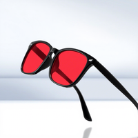 Lunettes de sommeil tendance populaires avec verres rouge-orange anti-lumière bleue, lunettes d'ordinateur personnalisées à rivets carrés et design diamant pour adultes
