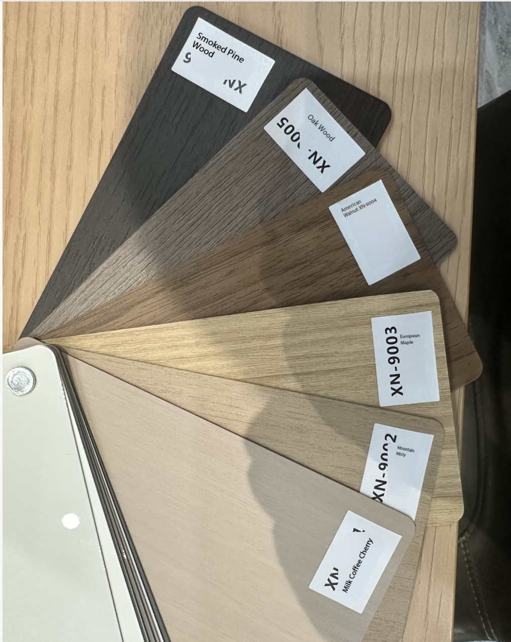 Wood Grain Color Chart