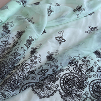 Tissu Organza Floqué 10 Momme 100% Soie, Gaze Dure Structurée et Croquante pour Vêtements de Filles et Garçons, Jupes, Robes de Bal et Robes de Soirée
