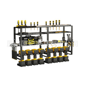 Wall Mounted Power <b>Tool</b> Organizer Heavy Duty Carbon Steel Rectangle Garage <b>Storage</b> For <b>Tools</b> Modern Design - Product Image 5