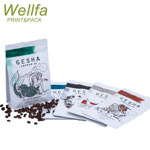 Sac De café en plastique personnalisable, sacs en Mylar, à fermeture éclair, réutilisables, emballage - Product Image 1