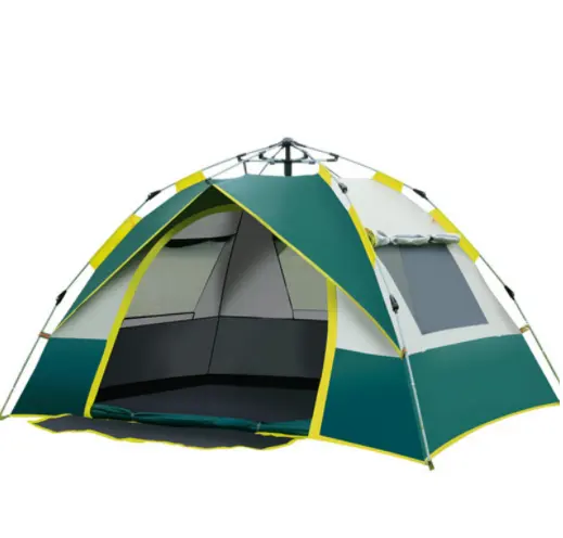 Gros Camping Tente 3 4 Personne Monocouche Rapide Ouverture Popup Extérieure Équipement De Pêche