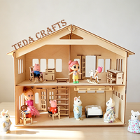 Kit de maison de poupée personnalisable, maison de poupée en bois pour enfants, grande maison de poupée avec ensemble de meubles