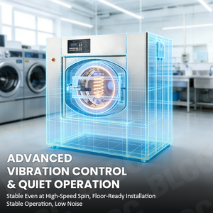 Lavadora Industrial BLCC de Alta Resistencia y Gran Capacidad (50 kg) para <span class=keywords><strong>Ropa</strong></span>, Lavadora Industrial con Extractor - Product Image 4
