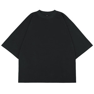 Logotipo personalizado de alta calidad 300 GSM caja de peso pesado ajuste 100% algodón hombro caído de gran tamaño recortado Boxy camisetas para hombres - Product Image 4