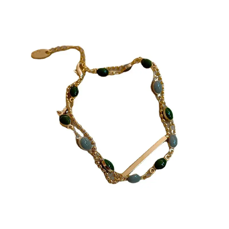 Bracelet Vintage en résine de jade pour femmes, design de style de mode, bracelet simple pour filles, vente en gros