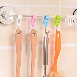 JUXIN Japanese Style Heavy Duty Clamp <b>Hook</b> Stainless Steel Bathroom Clothes <b>Towel</b> <b>Hook</b> Random Color Polished Finish - Product Image 2
