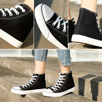 Baskets en toile blanche à lacets pour femmes, chaussures classiques de haute qualité