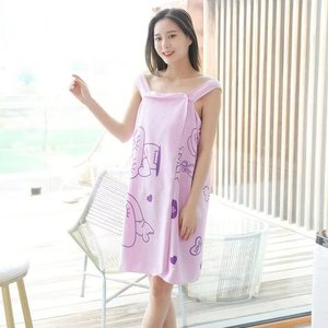 Women's Quick-Dry Polyester Fiber <b>Bath</b> <b>Towel</b> <b>Set</b> with Rabbit Pattern Home Use Spa & Beach <b>Towels</b> - Product Image 5