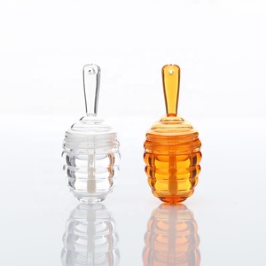 Commercio all'ingrosso 5ml carino vaso di miele chiaro <span class=keywords><strong>arancione</strong></span> vuoto lip gloss contenitori bacchette tubi - Product Image 1