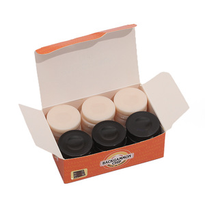 Chất Lượng Cao 3.2Cm Màu Đen Và Ngà Cờ Backgammon Miếng Nhựa Cờ Vua Trò Chơi Hội Đồng Quản Trị Thiết Lập Với 2 Dices - Product Image 3