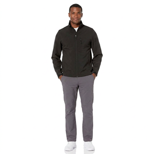 High Quality Autumn Men's <b>Canvas</b> Softshell Hooded Jacket with Stand Collar Waterproof & Quick Dry Features Low MOQ 2 Pcs - Product Image 1
