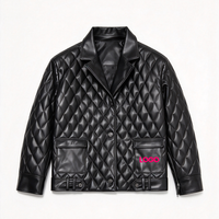 Veste en cuir PU à manches longues et col rabattu, grande taille, avec logo graphique personnalisé OEM/ODM, nouveau matériau, pour hommes