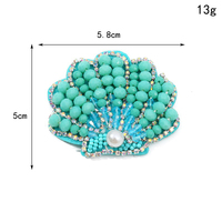 PH074 personnalisé fait à la main animaux marins coquillages hippocampe tortue dauphin perlé strass Patch 3D paillettes Applique pour vêtements