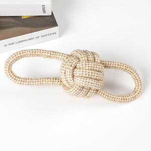 Toptan paketi 7 pamuk ve keten halat topu Pet oyuncak halat oyuncak düğüm topu çiğnemek köpek ile oyuncak seti interaktif hediye - Product Image 6