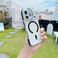 Étui de protection transparent de luxe pour objectif d'appareil photo pour iPhone 17 Air 17 16 15 14 Plus 18 13 12 11 Pro Max avec support de protection d'objectif