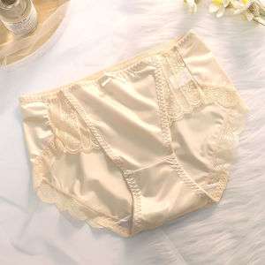 Mutandine da donna in pizzo morbido raso biancheria intima da donna senza cuciture taglia XL intimo pantaloni a triangolo a metà salita - Product Image 5