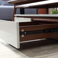 Combinaison de meubles de luxe 870116, table basse moderne en teck et meuble tv