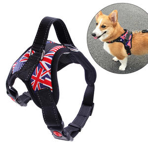 簡単なコントロールハンドルを備えた工場で新しい通気性のあるペットオックスフォードベスト大型および中型犬用のプルドッグハーネスなし - Product Image 2