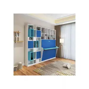 Nouveau design, facile à installer, <span class=keywords><strong>lit</strong></span> <span class=keywords><strong>mural</strong></span> rapide, <span class=keywords><strong>lit</strong></span> pliable, avec armoire de rangement et étagère - Product Image 1