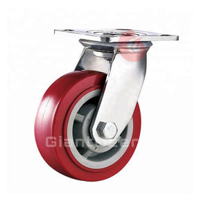 High Quality Heavy Duty Swivel <strong>Red</strong> PVC <strong>Caster</strong> <strong>Wheels</strong> 4 Inch 5 Inch 6 Inch 8 Inch - Product Image 1