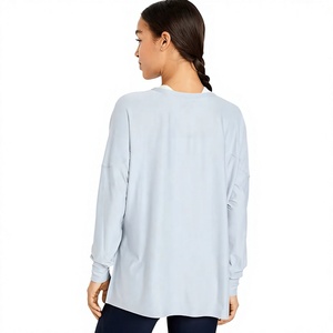 Camiseta de Manga Larga para Mujer, Diseño Exclusivo, Cuello Redondo, Estilo Básico, Ligera, Informal, Personalizable, Venta al Por Mayor, Fabricante OEM - Product Image 2