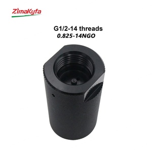 M18x1.5 Female G1/2-14 <b>Threads</b> Aluminum Alloy Black Adapter CO2 HPA Converter Regulator Valve Fittings 0.105kg OEM Customizable - Product Image 3