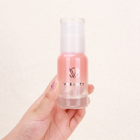 Emballage en verre cosmétique rose brillant 50 ml, flacon en verre à fond épais sérigraphié pour huile essentielle, crème de soin de la peau, gouttes pour les yeux