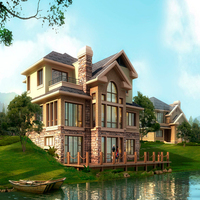 Design personnalisé villa de villégiature de luxe maison préfabriquée maisons de luxe villa en acier léger